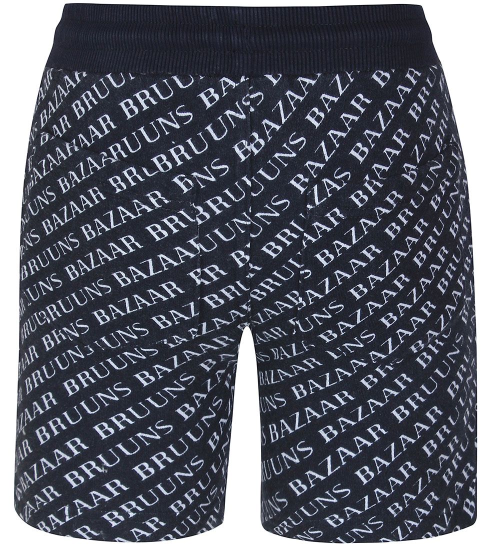 Bruuns Bazaar Sweatshorts - Hardin - Navy/Hvid