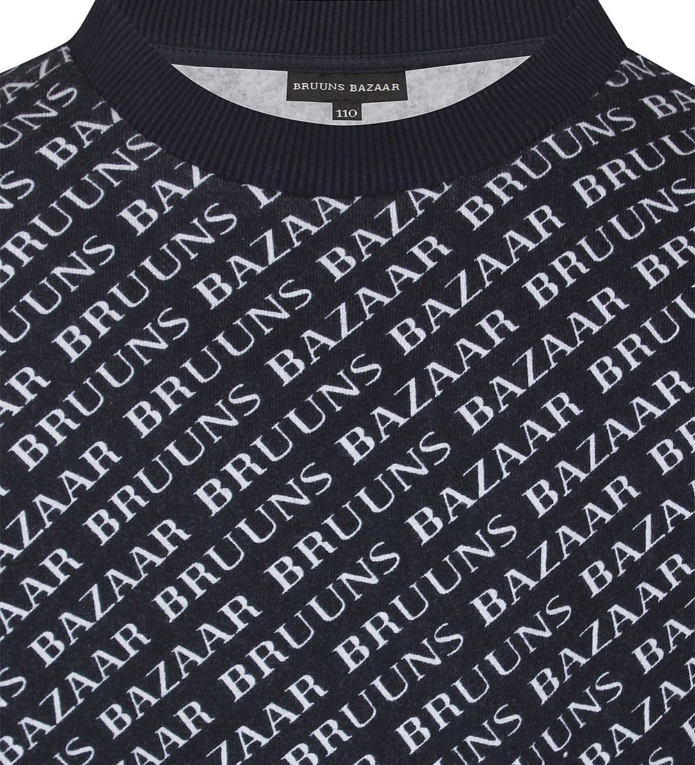 Bruuns Bazaar Sweatshirt - Hardin - Navy/Hvid