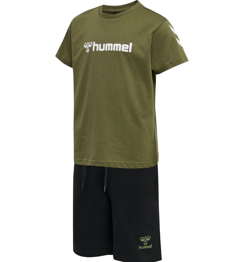 Hummel Sæt - T-Shirt/Shorts - hmlNovet - Capulet Olive