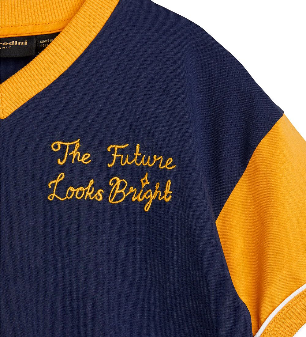 Mini Rodini T-Shirt - The Future Looks Bright - Bl/Gul