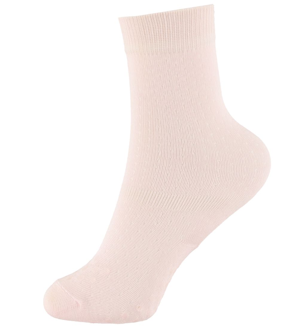 DÉT Denmark Skridsikre Knæstrømper - Pointelle - Soft Rose