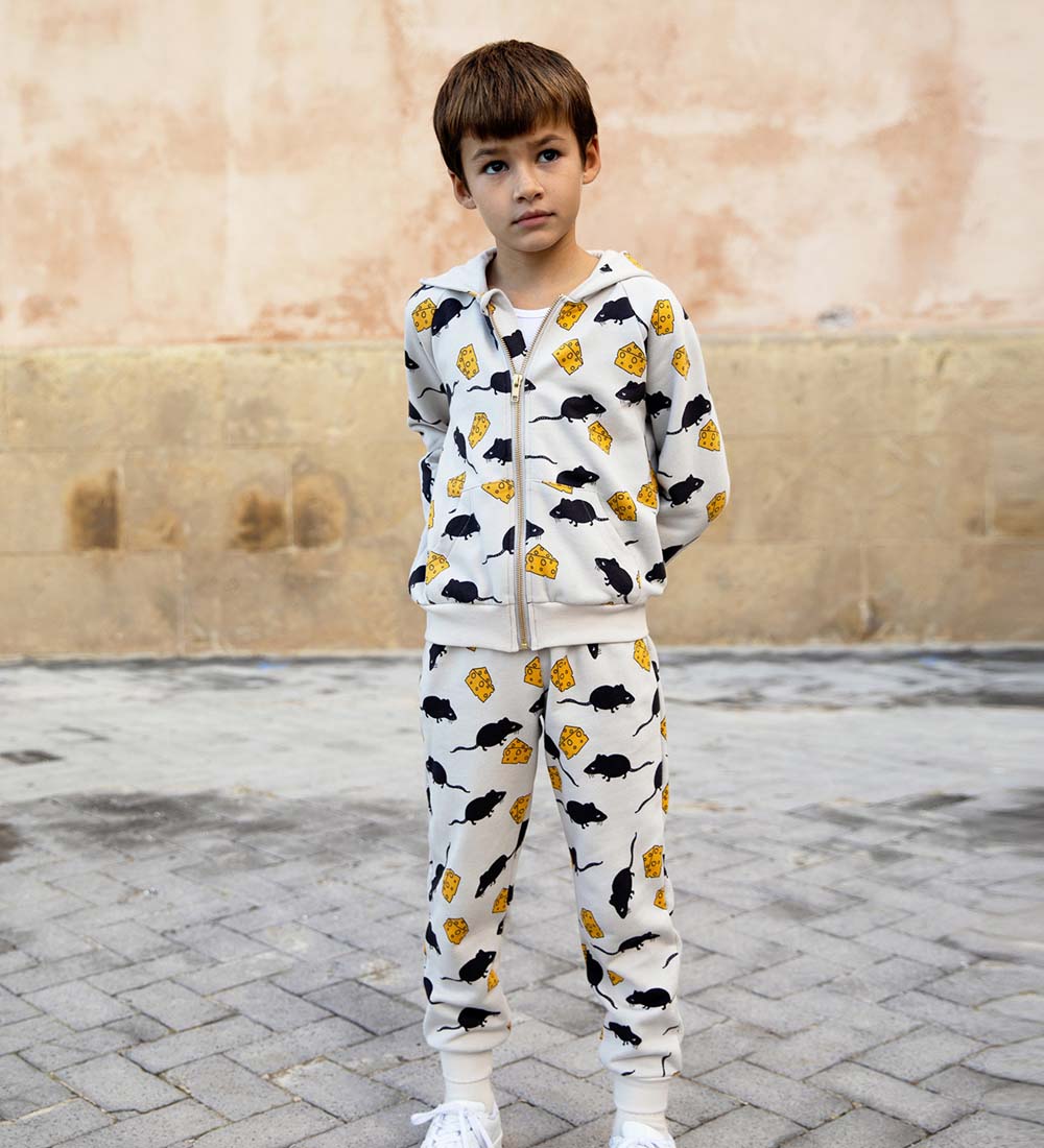 Mini Rodini Sweatpants - Mouse - Light Grey