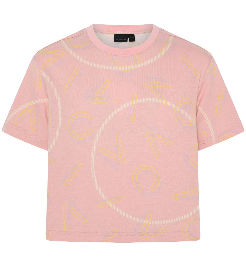KABOOKI T-Shirt - KBThea - Pastel Pink m. Print