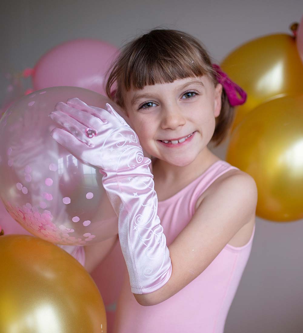 Great Pretenders Udklædning - Prinsesse Handsker - Pink