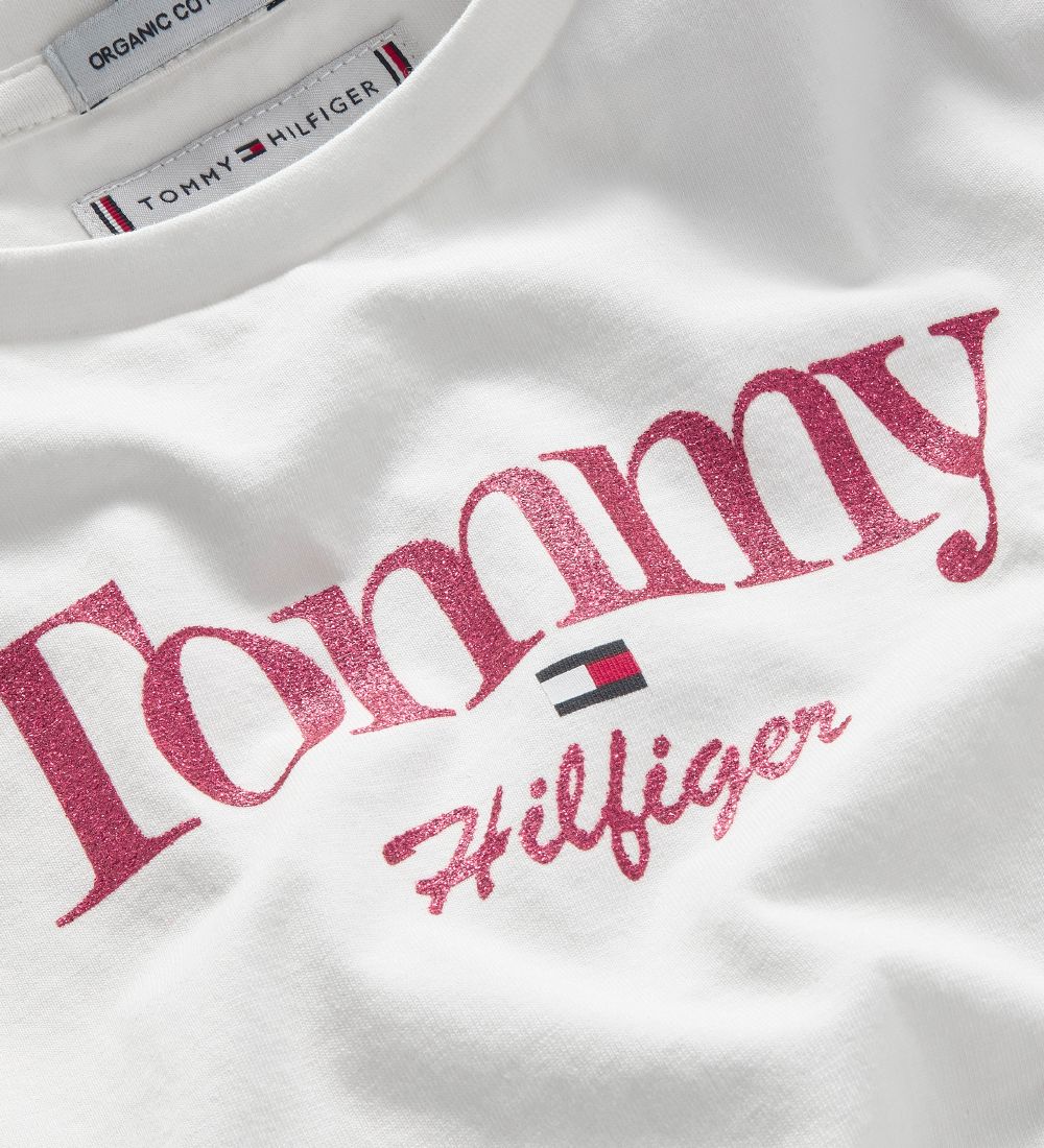 Tommy Hilfiger T-Shirt - Tommy Graphic Glitter - Ancient White