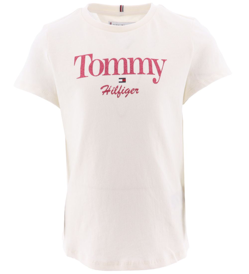 Tommy Hilfiger T-Shirt - Tommy Graphic Glitter - Ancient White