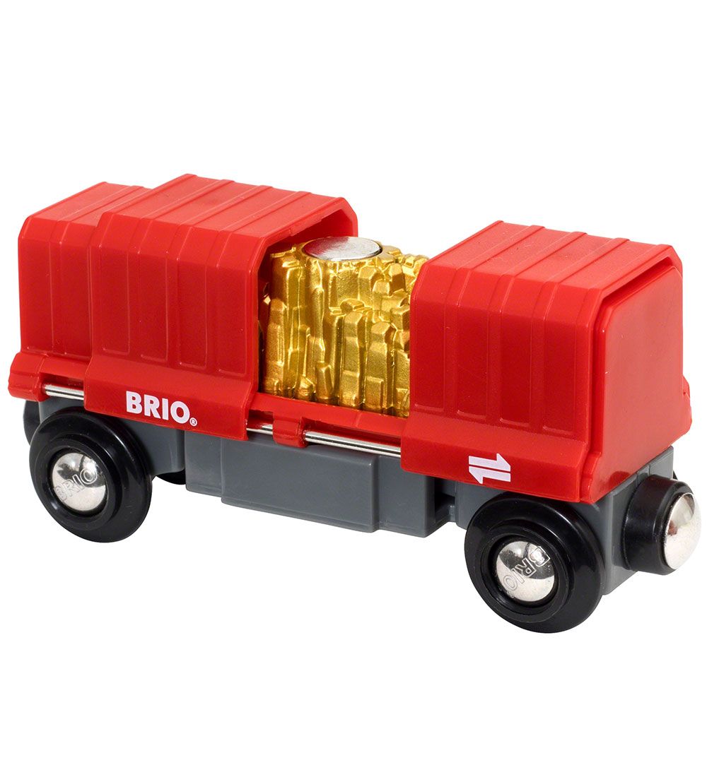 BRIO World Godsvogn  m. Guld - Rød 33938