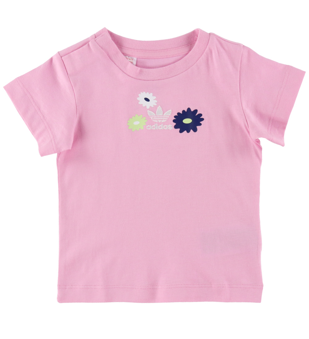 adidas Originals Shortssæt - Flower Print - True Pink