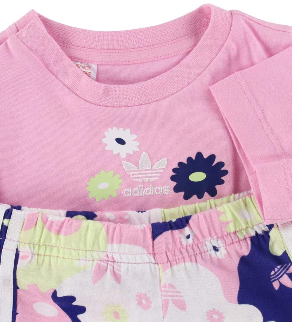 adidas Originals Shortssæt - Flower Print - True Pink