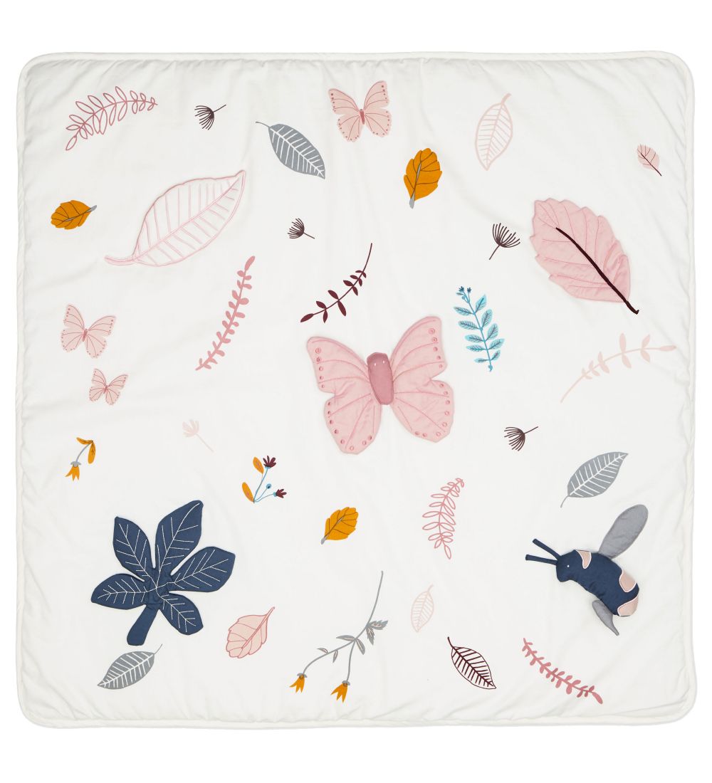 Cam Cam Aktivitetstæppe - 100x100 cm - Pressed Leaves Rose