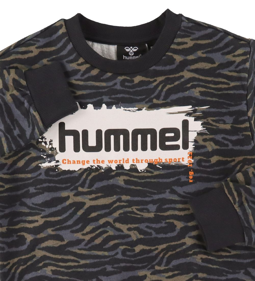 Hummel Sweatshirt - HmlFrede - Sort/Grn