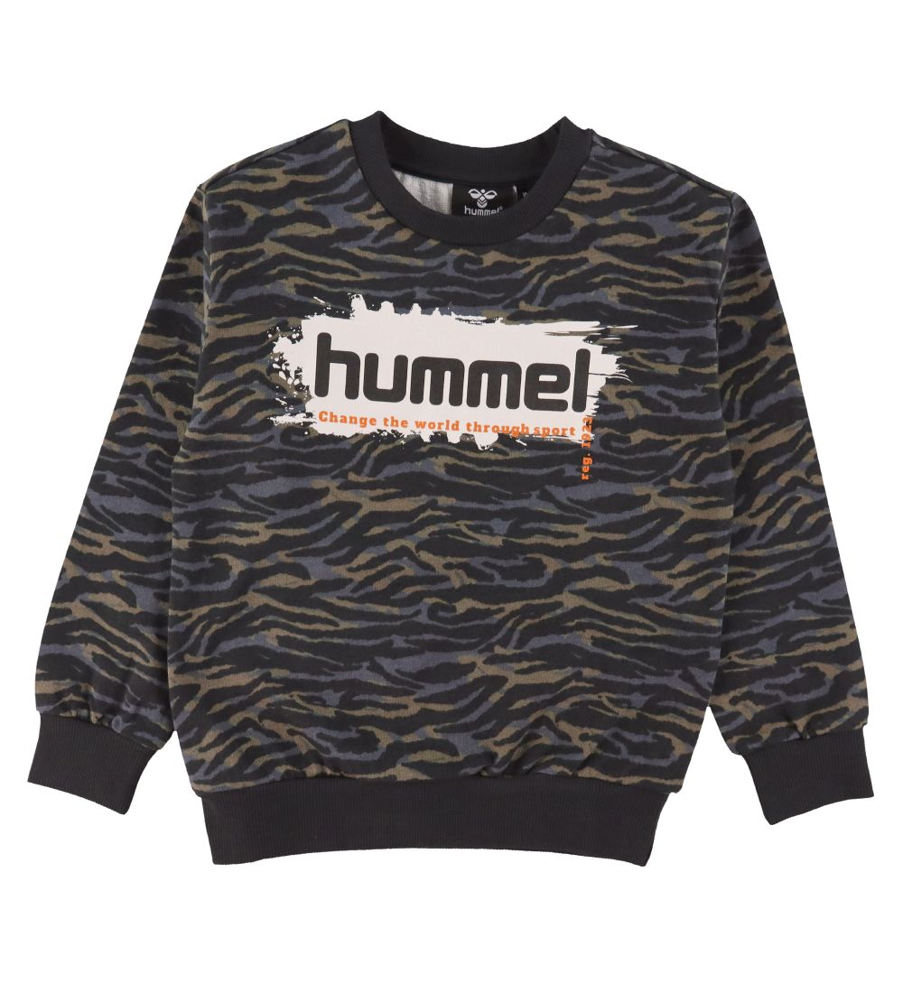 Hummel Sweatshirt - HmlFrede - Sort/Grn