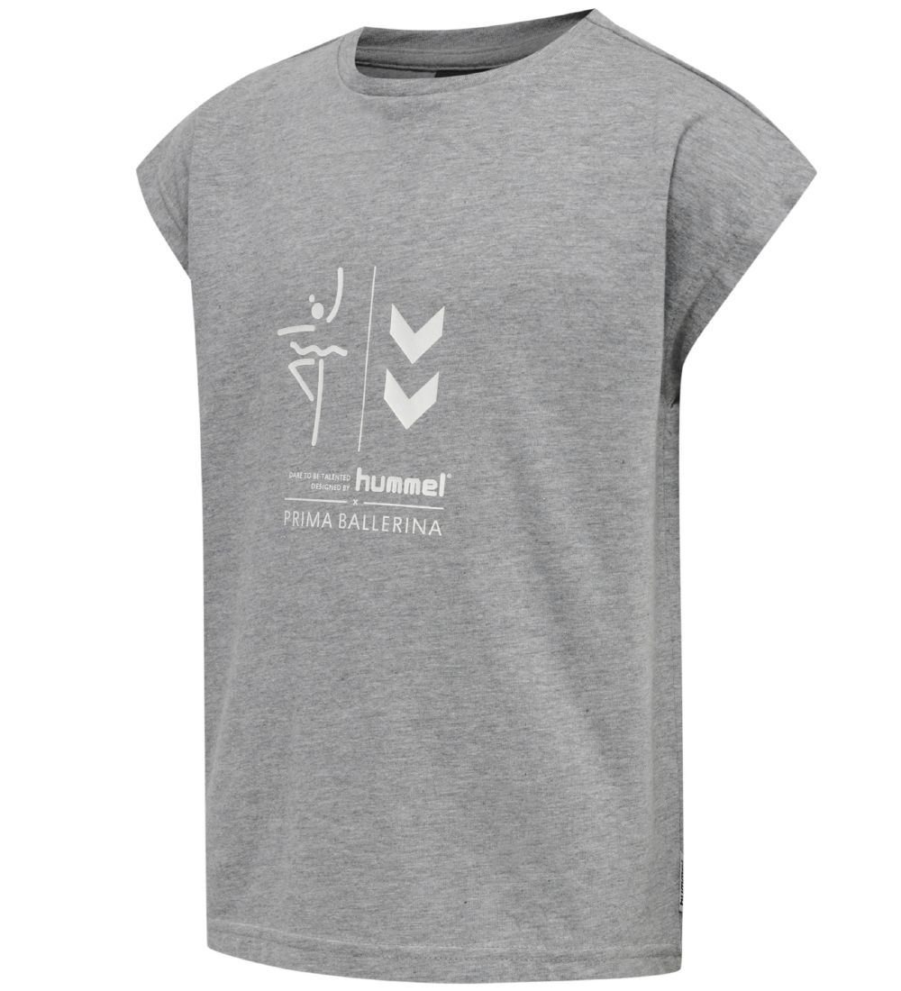 Hummel T-shirt - hmlPrima Bee - Gråmeleret
