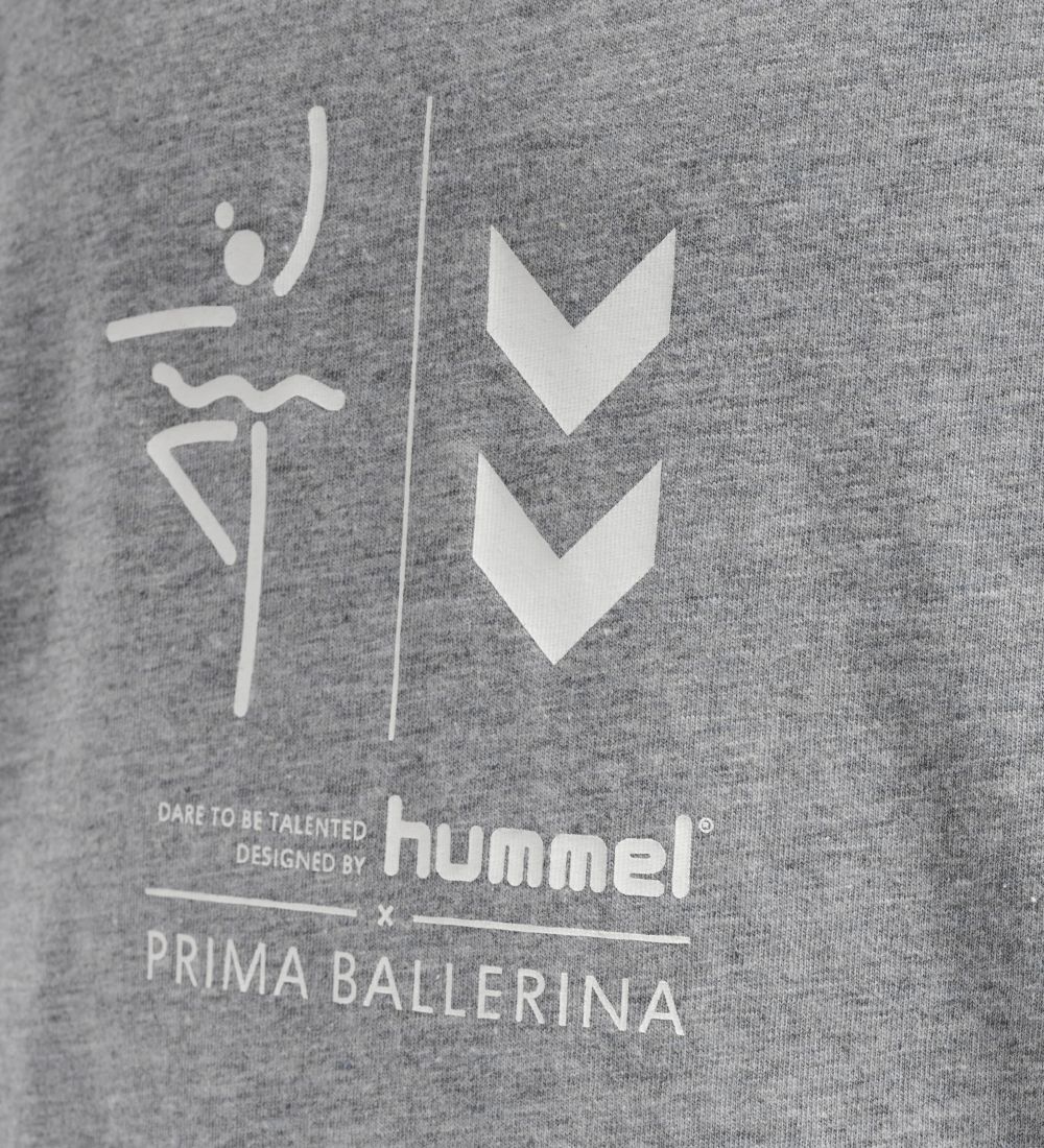 Hummel T-shirt - hmlPrima Bee - Gråmeleret