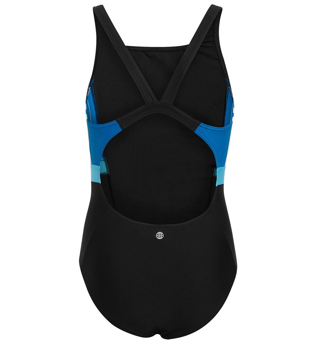 adidas Performance Badedragt - Colorblock - Sort m. Blå/Hvid
