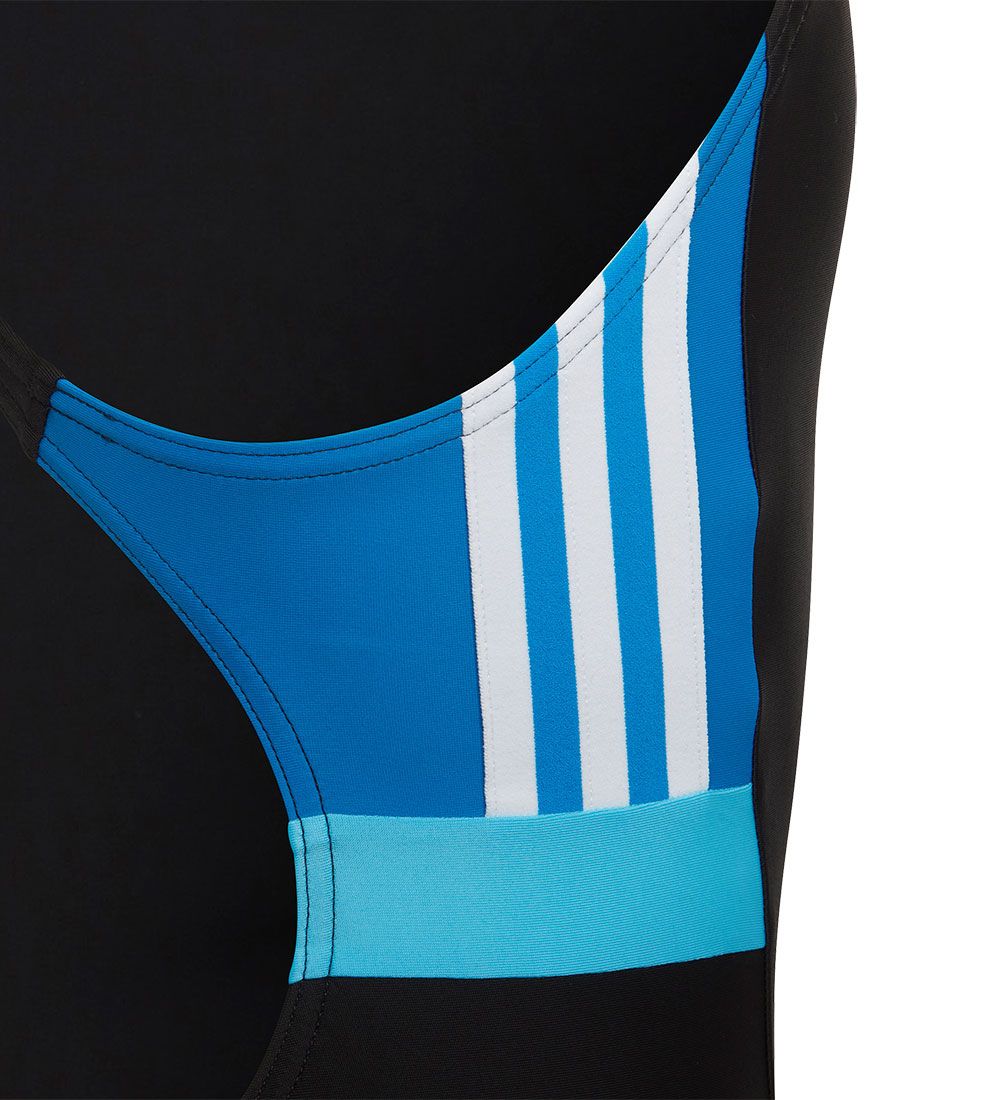 adidas Performance Badedragt - Colorblock - Sort m. Blå/Hvid