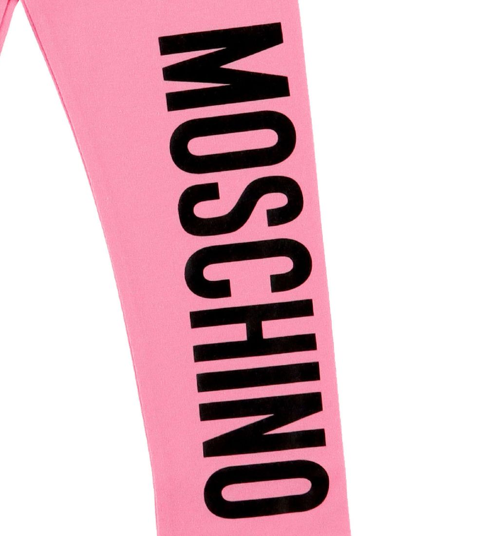 Moschino Leggings - Sweet Pink m. Sort