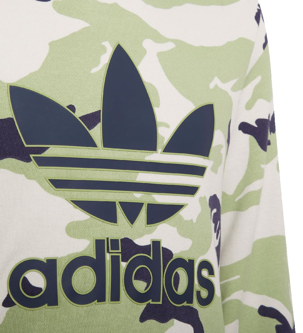 adidas Originals Hættetrøje - Camo - Orbit Grey/Magic Lime/Shado