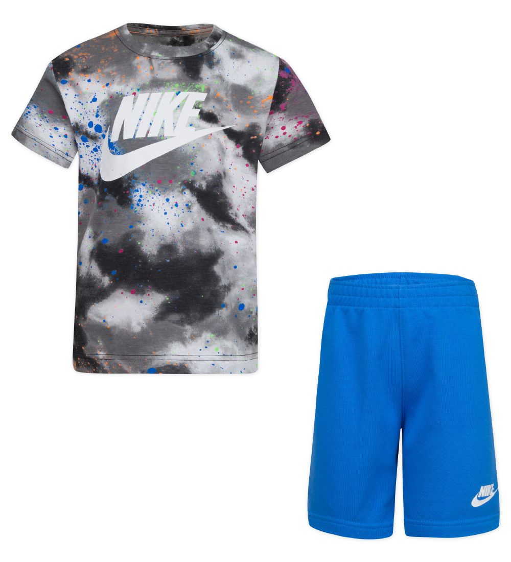 Nike Shortsst - T-shirt/Shorts - Tie Dye - Photo Blue