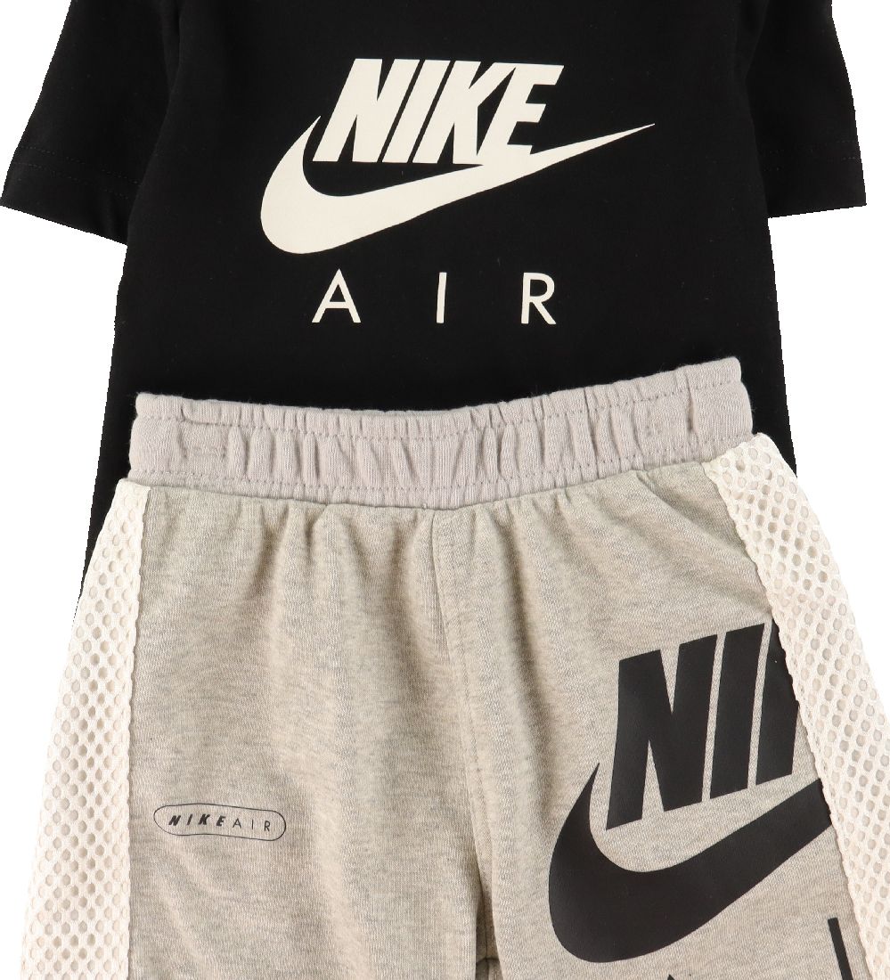 Nike Shortssæt - T-shirt/Shorts - Light Iron Ore Heather