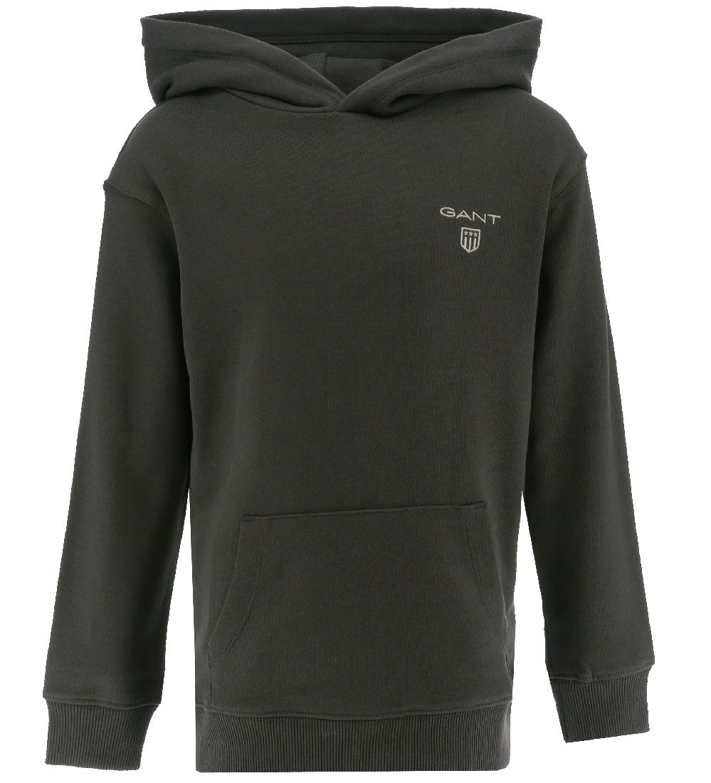 GANT Hættetrøje - Contrast Shield - Dark Graphite