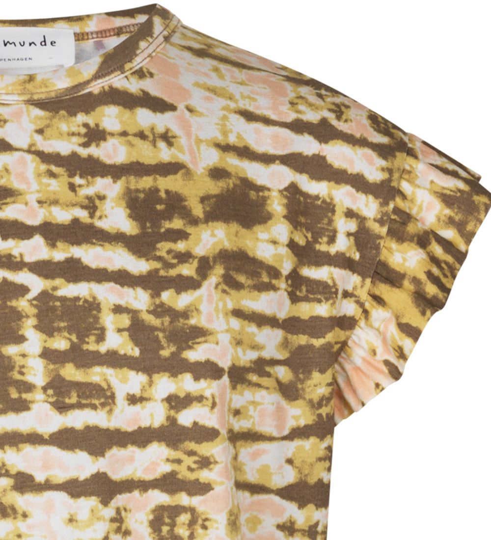 Rosemunde T-Shirt - Sand Striped Tie Dye Print