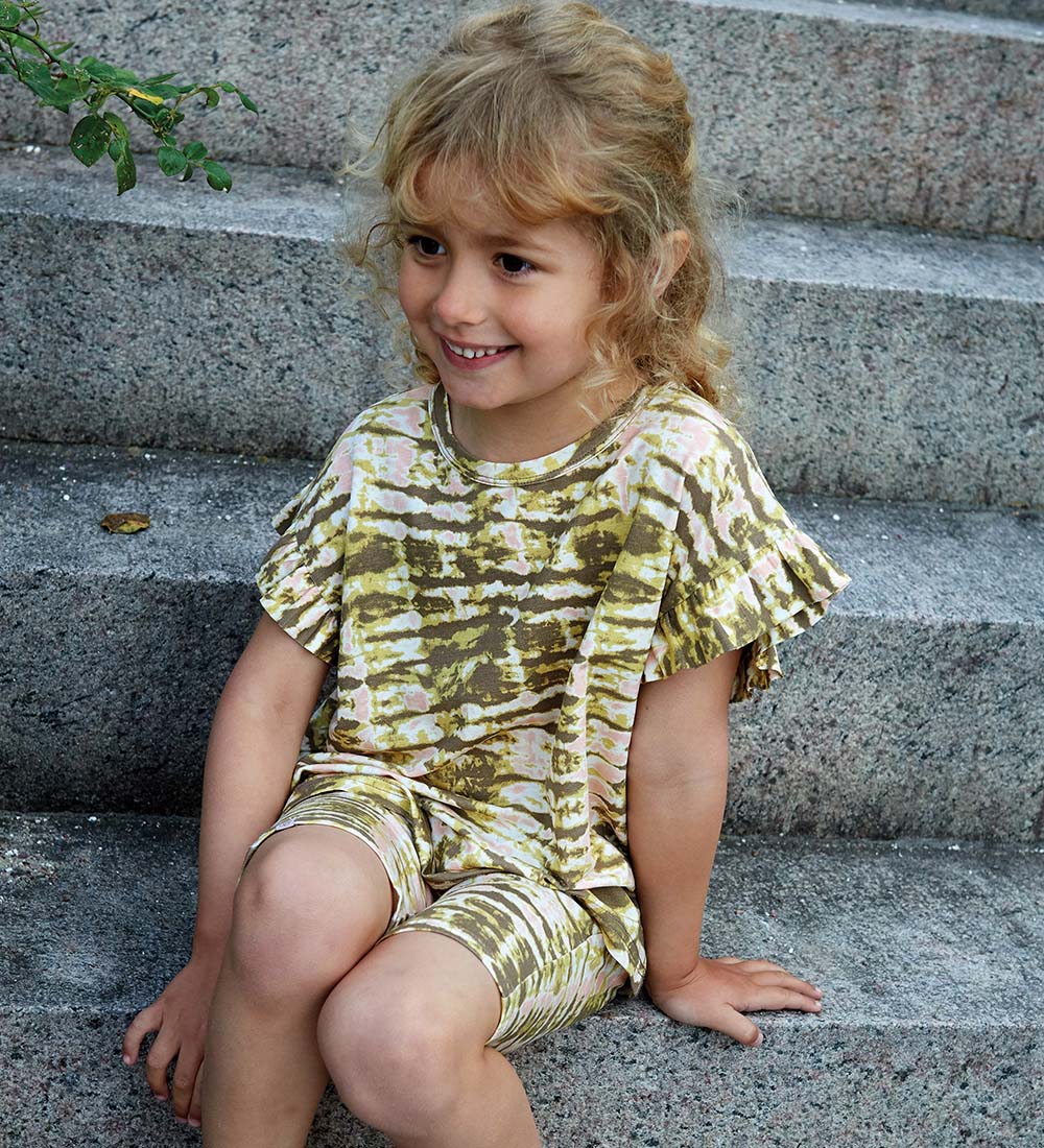 Rosemunde T-Shirt - Sand Striped Tie Dye Print