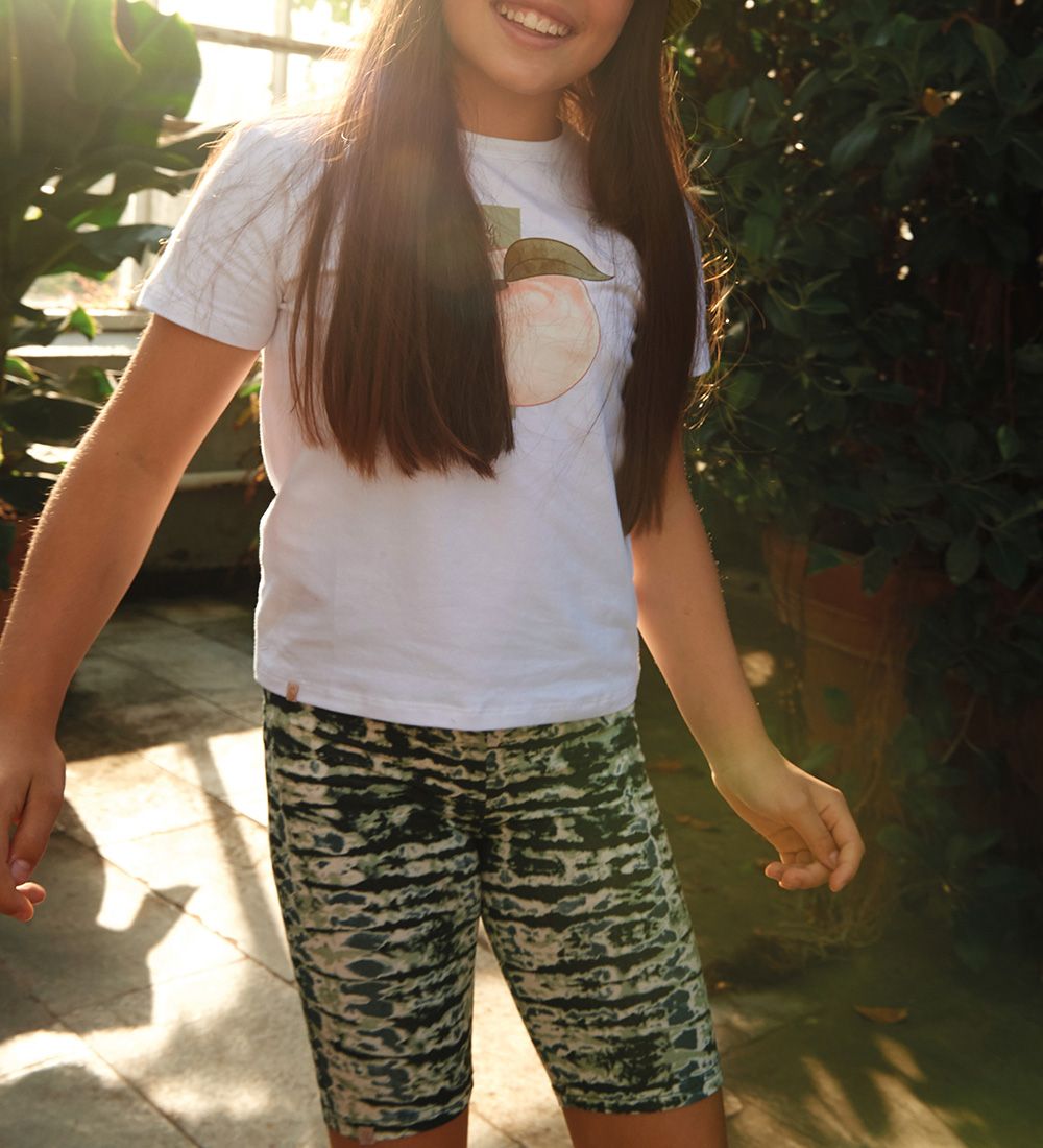Rosemunde Shorts - Blue Striped Tie Dye Print