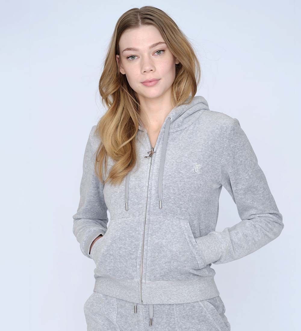Juicy Couture Cardigan - Velour - Silver Marl