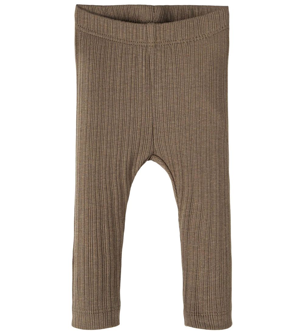 NAme It Leggings - NbmHansk - Rib - Tarmac