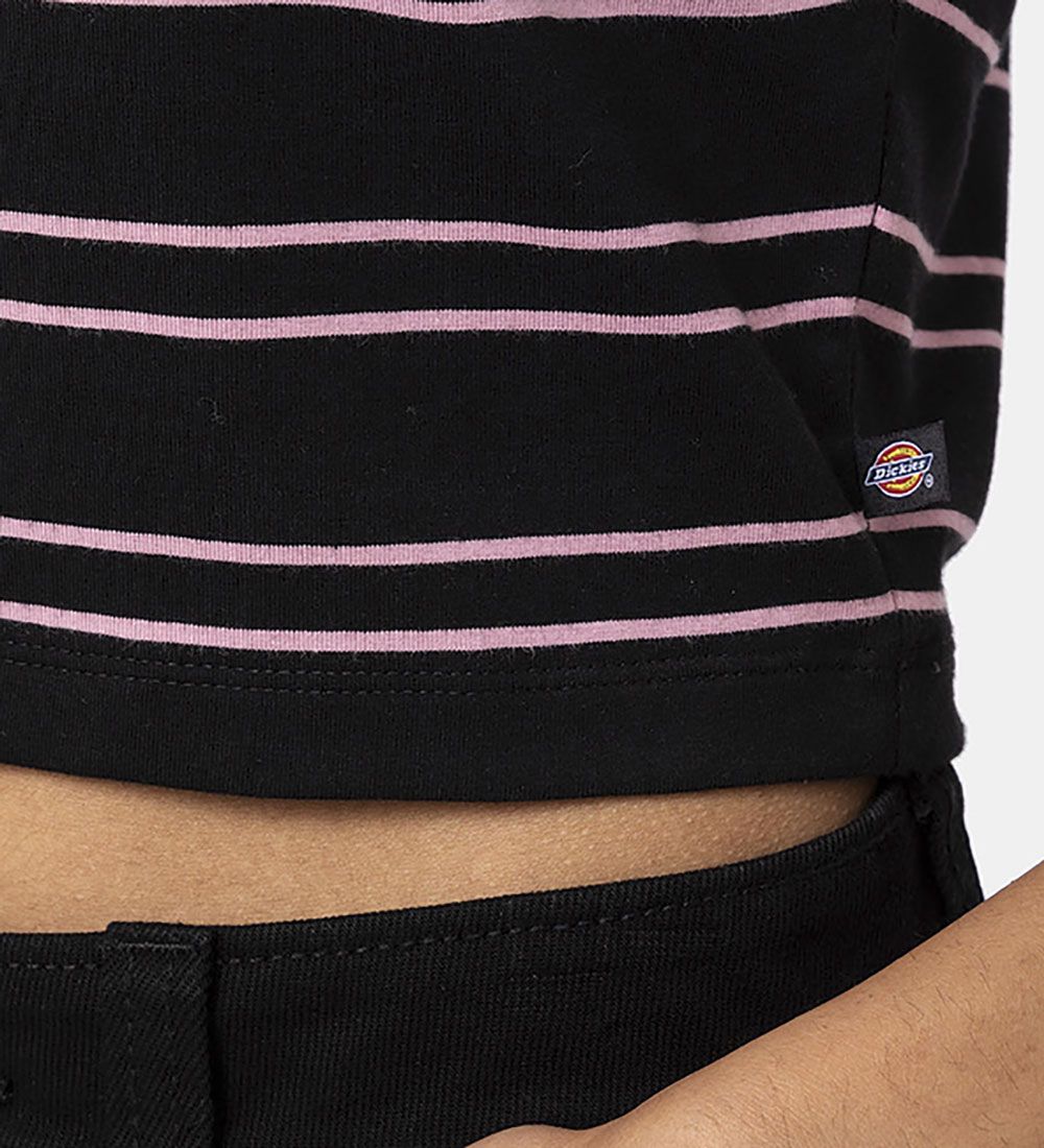 Dickies T-shirt - Cropped - Westover - Sort/Rosastsribet