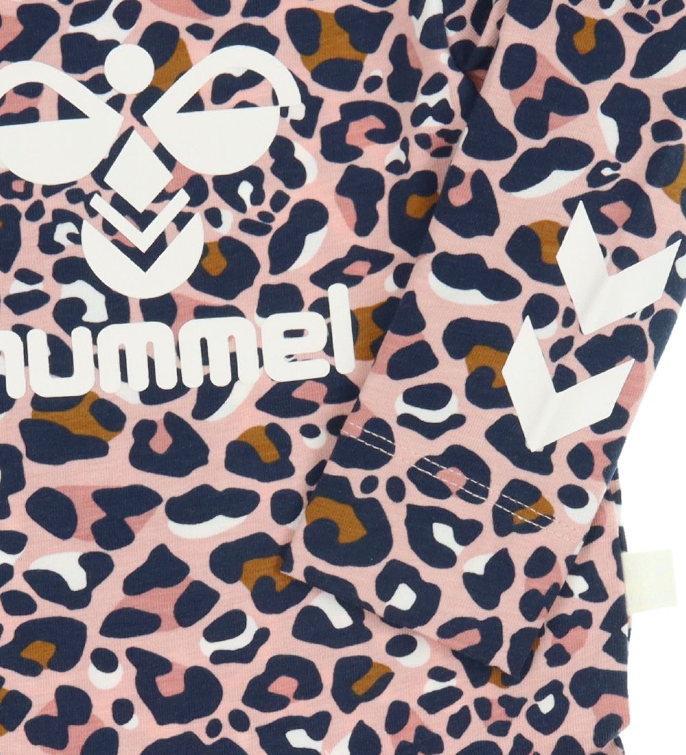 Hummel Body l/ - hmlMarie - Pale Mauve m. Leopardprint/Logo