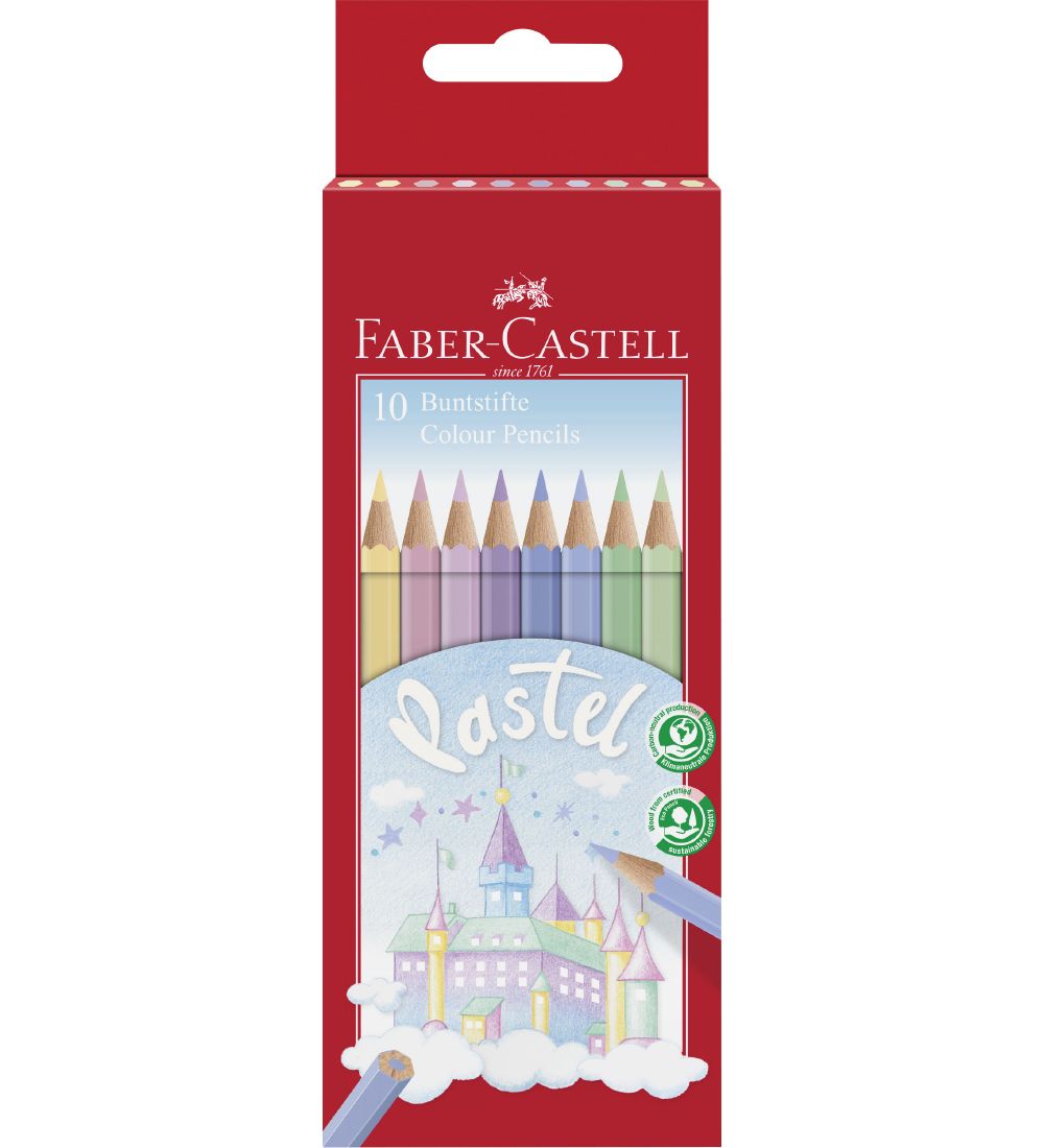 Faber-Castell Farveblyanter - Slot - 10 stk - Pastel