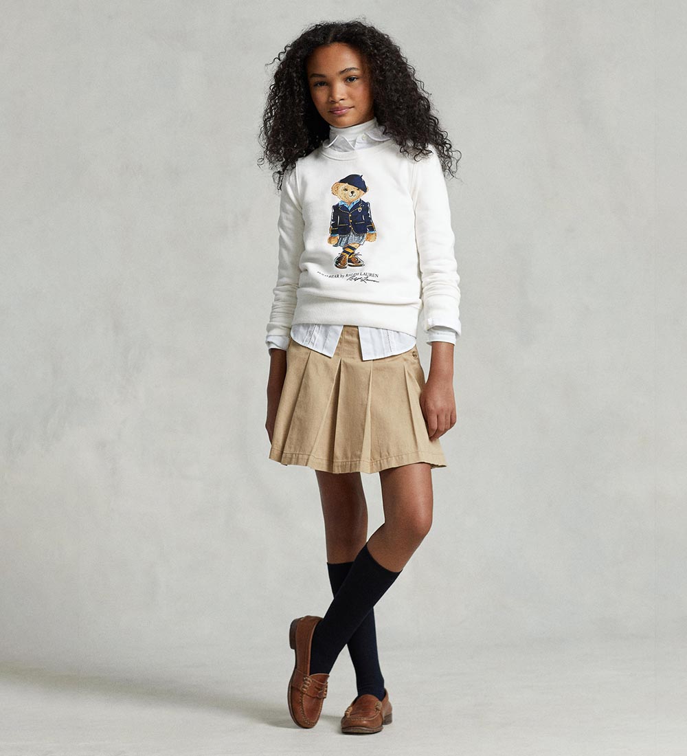 Polo Ralph Lauren Sweatshirt - Andover - Deckwash White m. Bamse