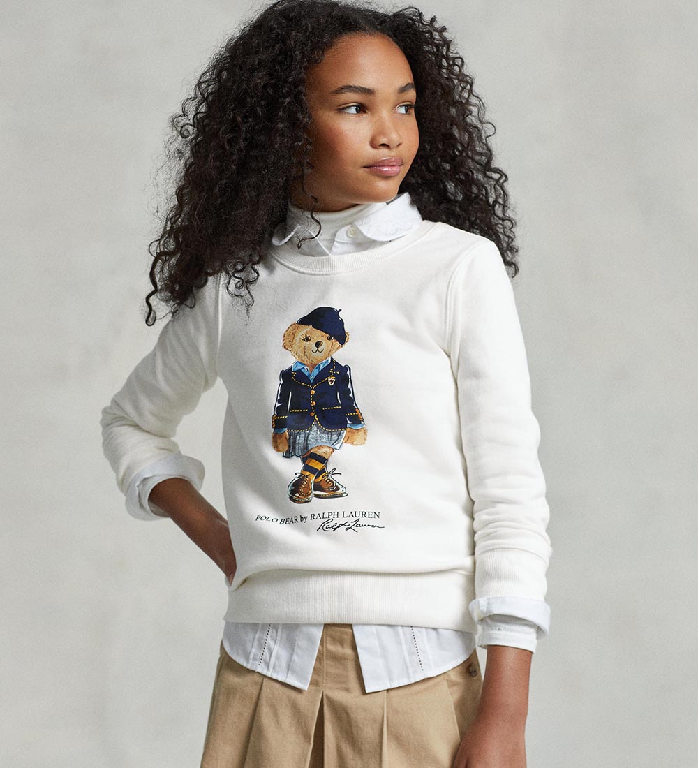 Polo Ralph Lauren Sweatshirt - Andover - Deckwash White m. Bamse