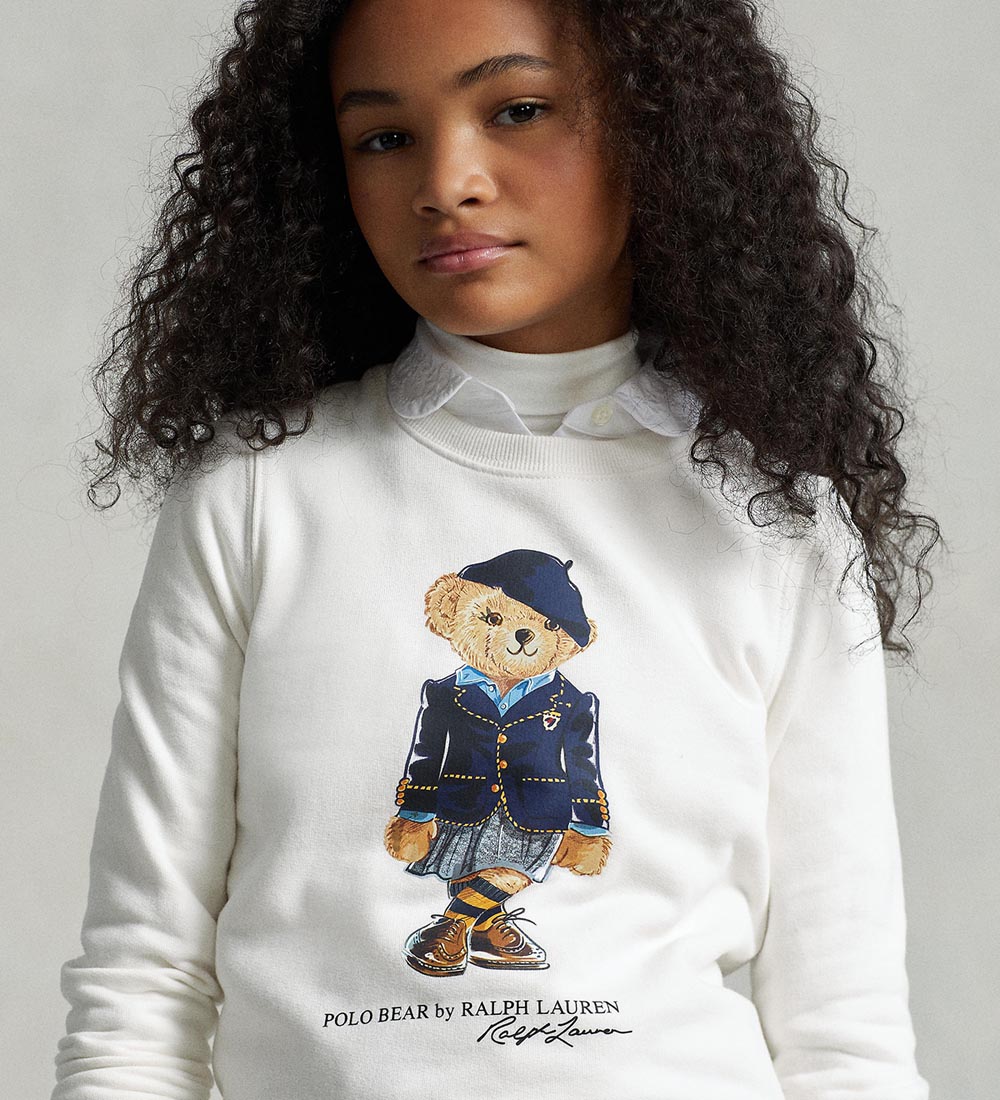 Polo Ralph Lauren Sweatshirt - Andover - Deckwash White m. Bamse