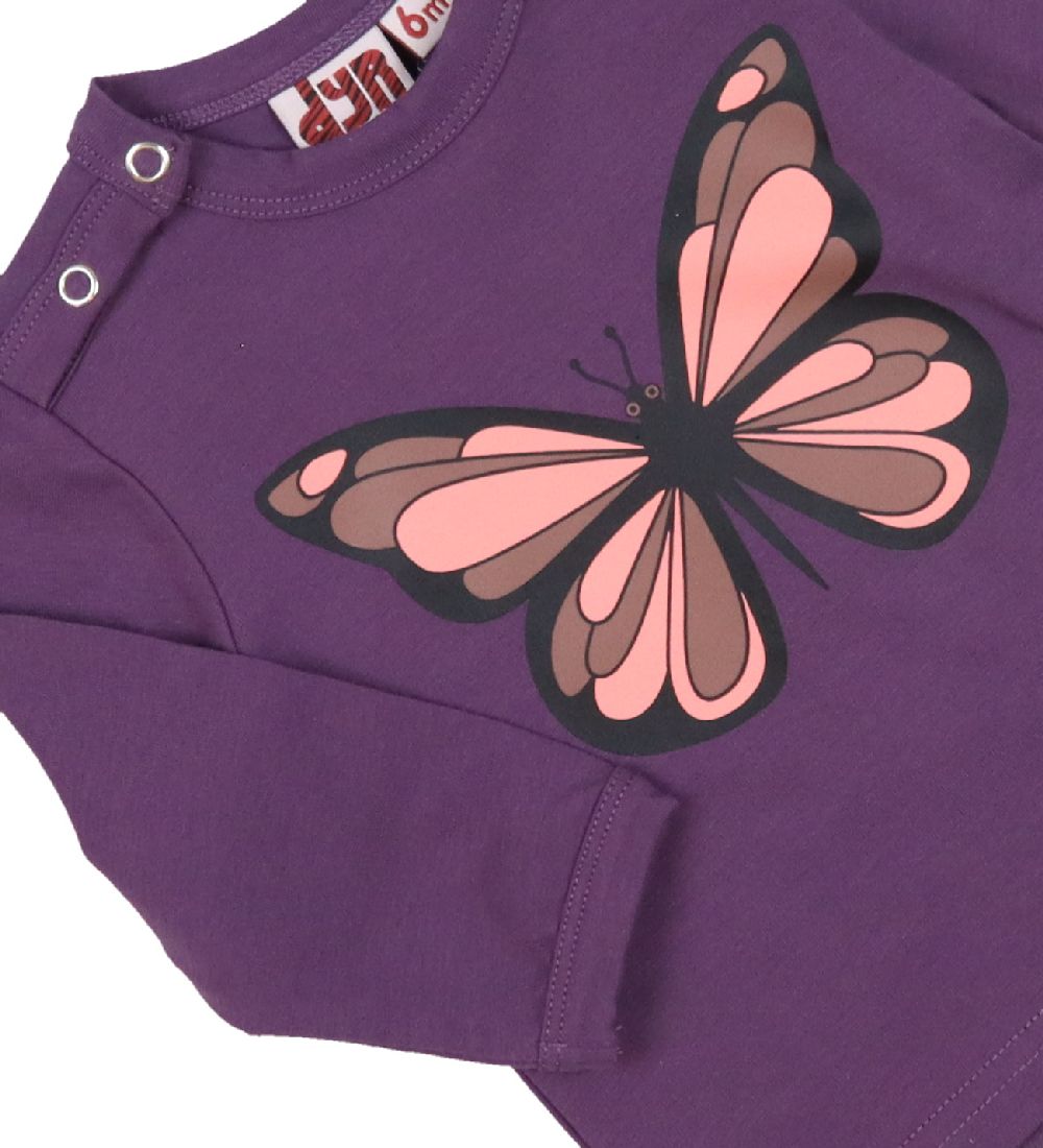 DYR-Cph Bluse - DYRCritter - Grey Mauve Sommerfugl