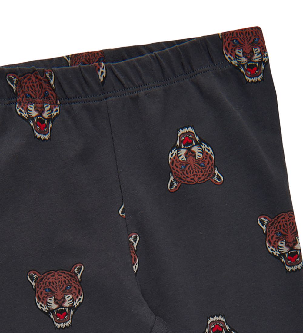 The New Siblings Leggings - TnsDiego - Phantom m. Leopardhoveder