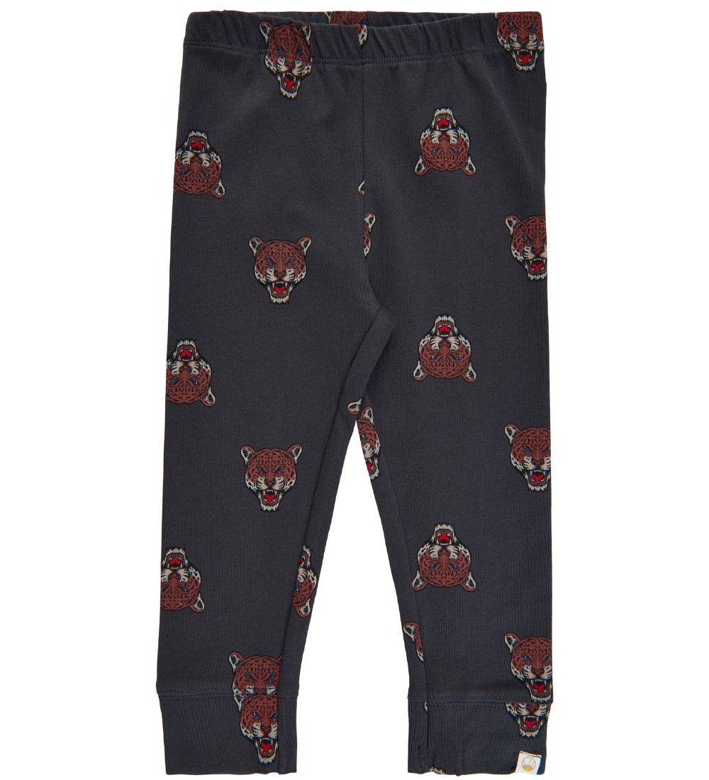 The New Siblings Leggings - TnsDiego - Phantom m. Leopardhoveder
