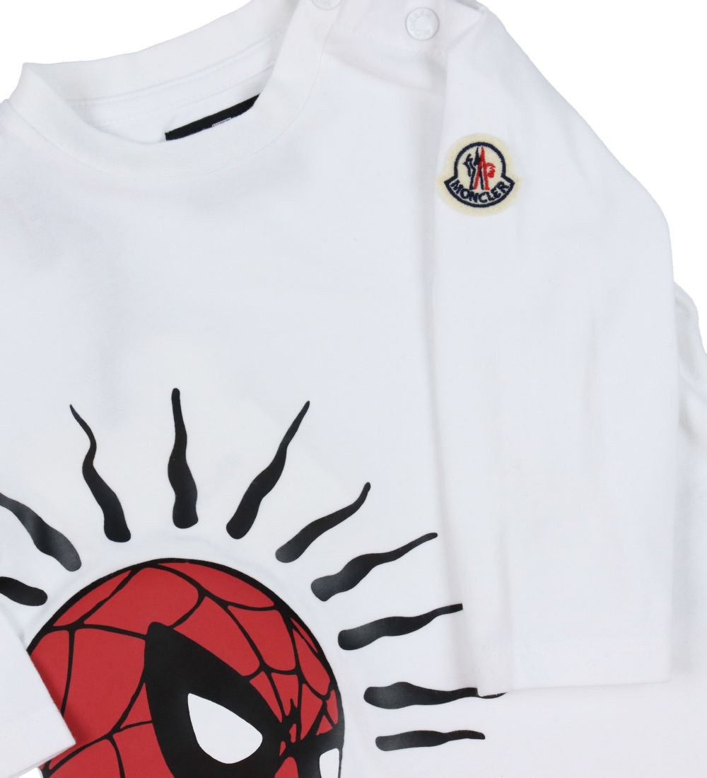 Moncler x Spider-Man Bluse - Hvid m. Spider-Man