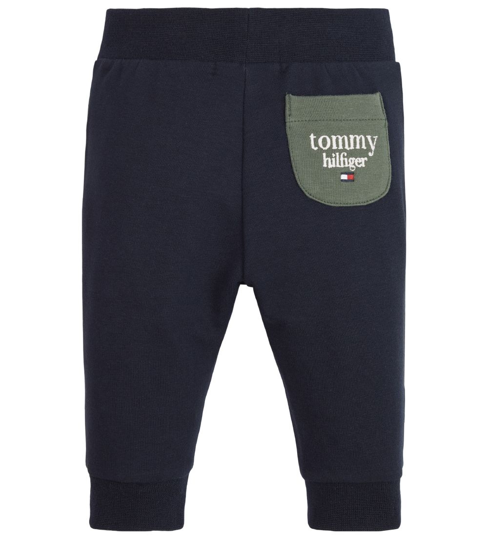 Tommy Hilfiger Sweatpants - Logo Colorblock - Avalon Green Color