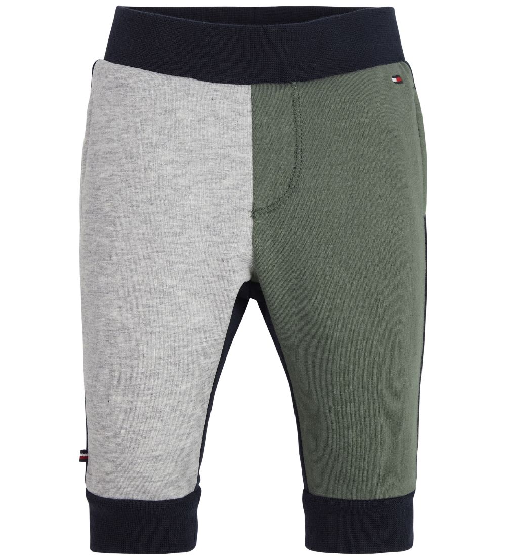 Tommy Hilfiger Sweatpants - Logo Colorblock - Avalon Green Color