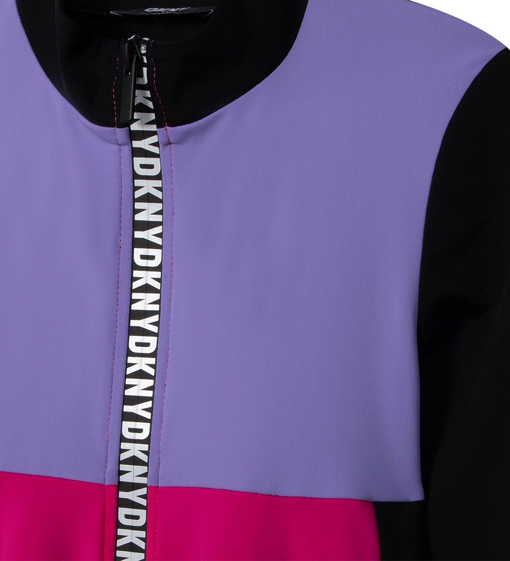 DKNY Kjole -Sort m. Pink/Lilla