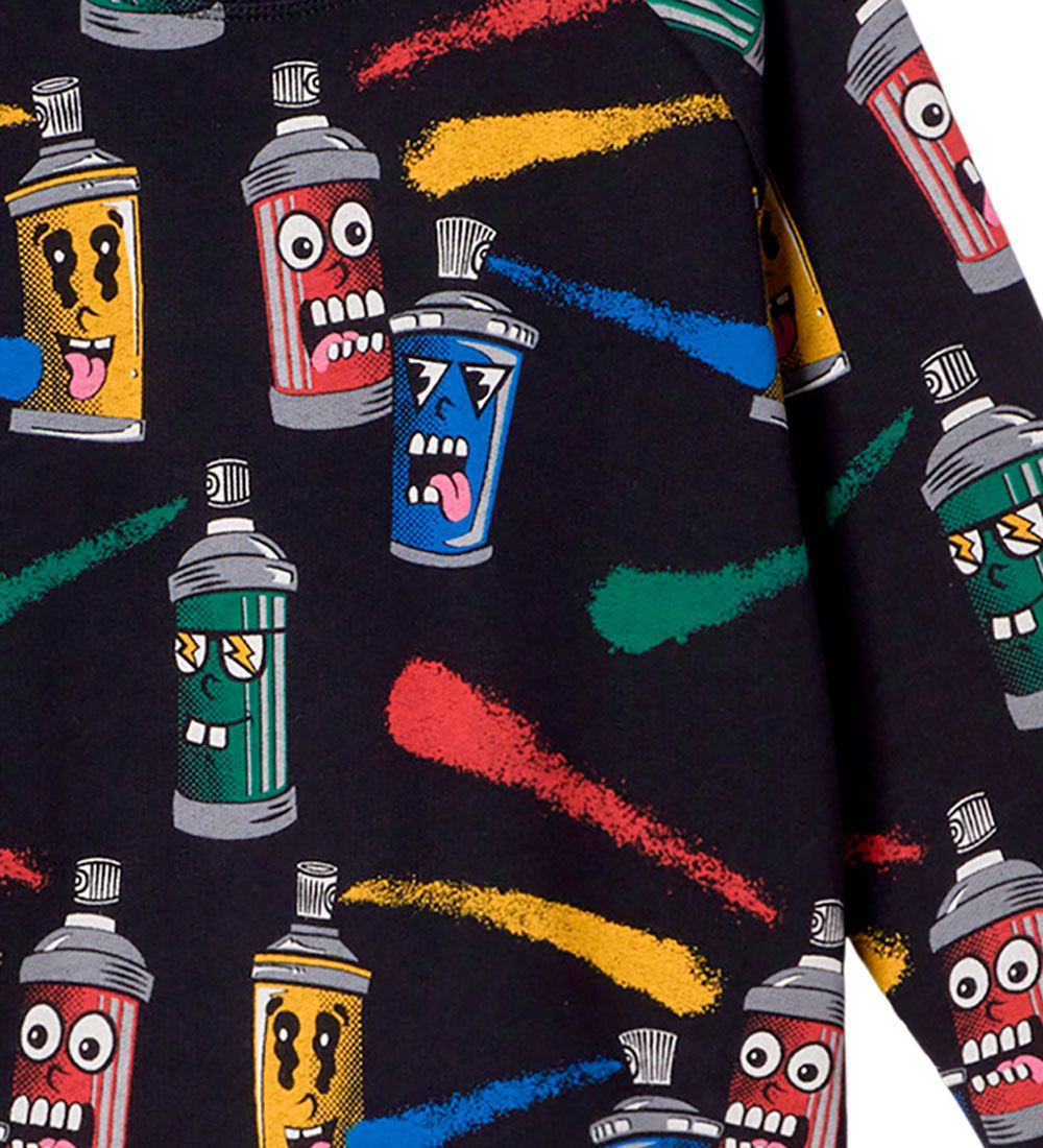 Stella McCartney Kids Sweatshirt - Painting Faces - Sort m. Spra