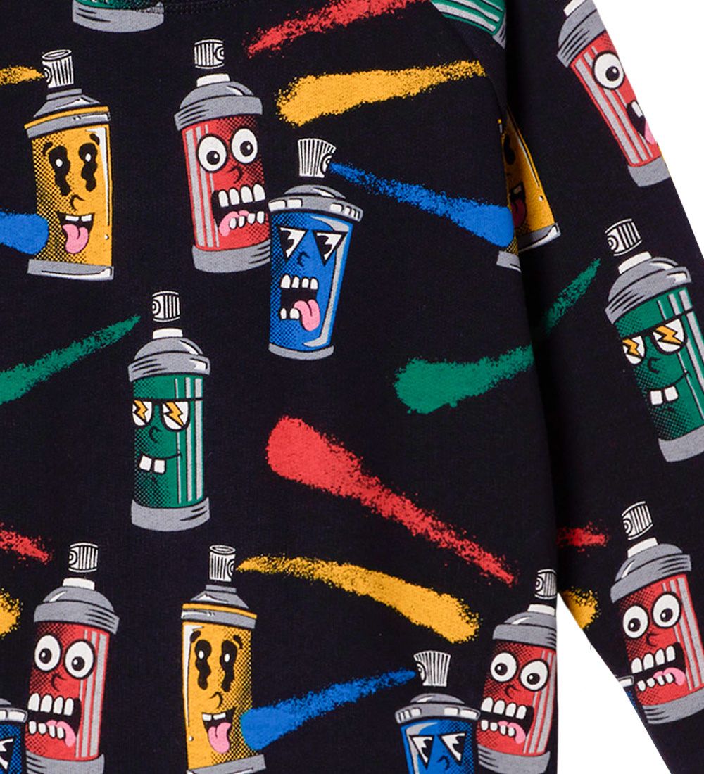 Stella McCartney Kids Sweatst - Painting Faces - Sort m. Sprayd
