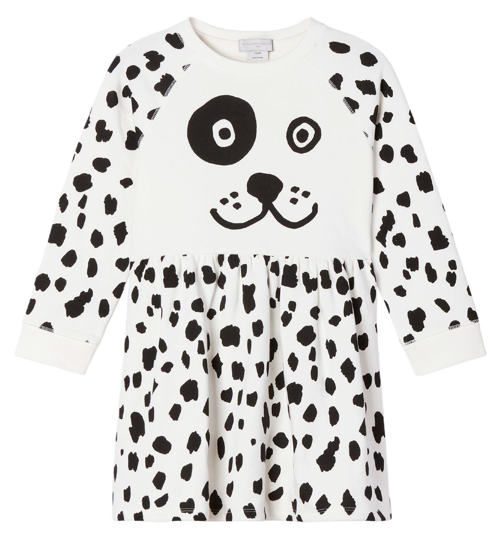 Stella McCartney Kids Kjole - Spotty Dog - Hvid