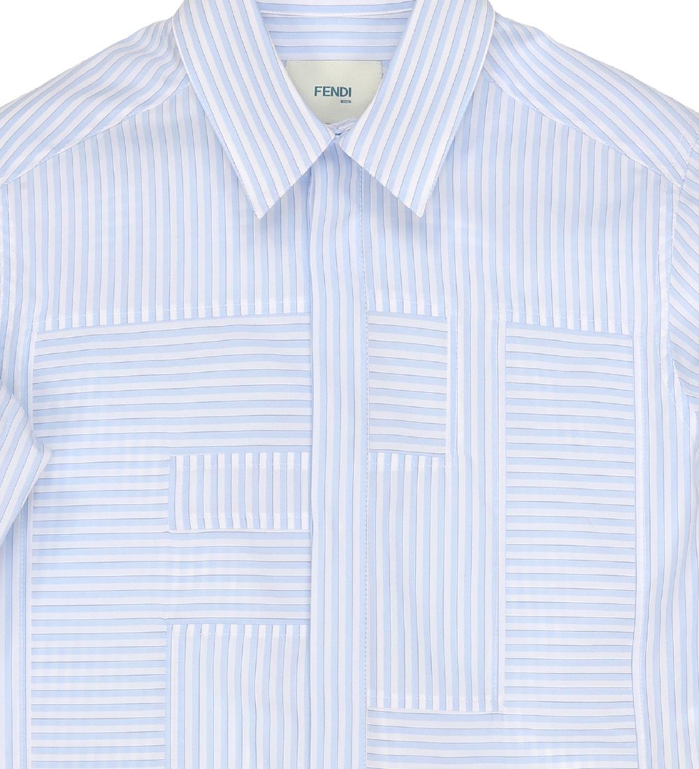 Fendi Kids Skjorte - Blå/Hvidstribet
