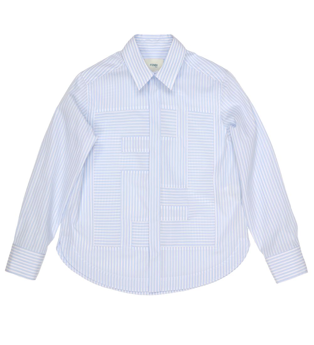 Fendi Kids Skjorte - Blå/Hvidstribet