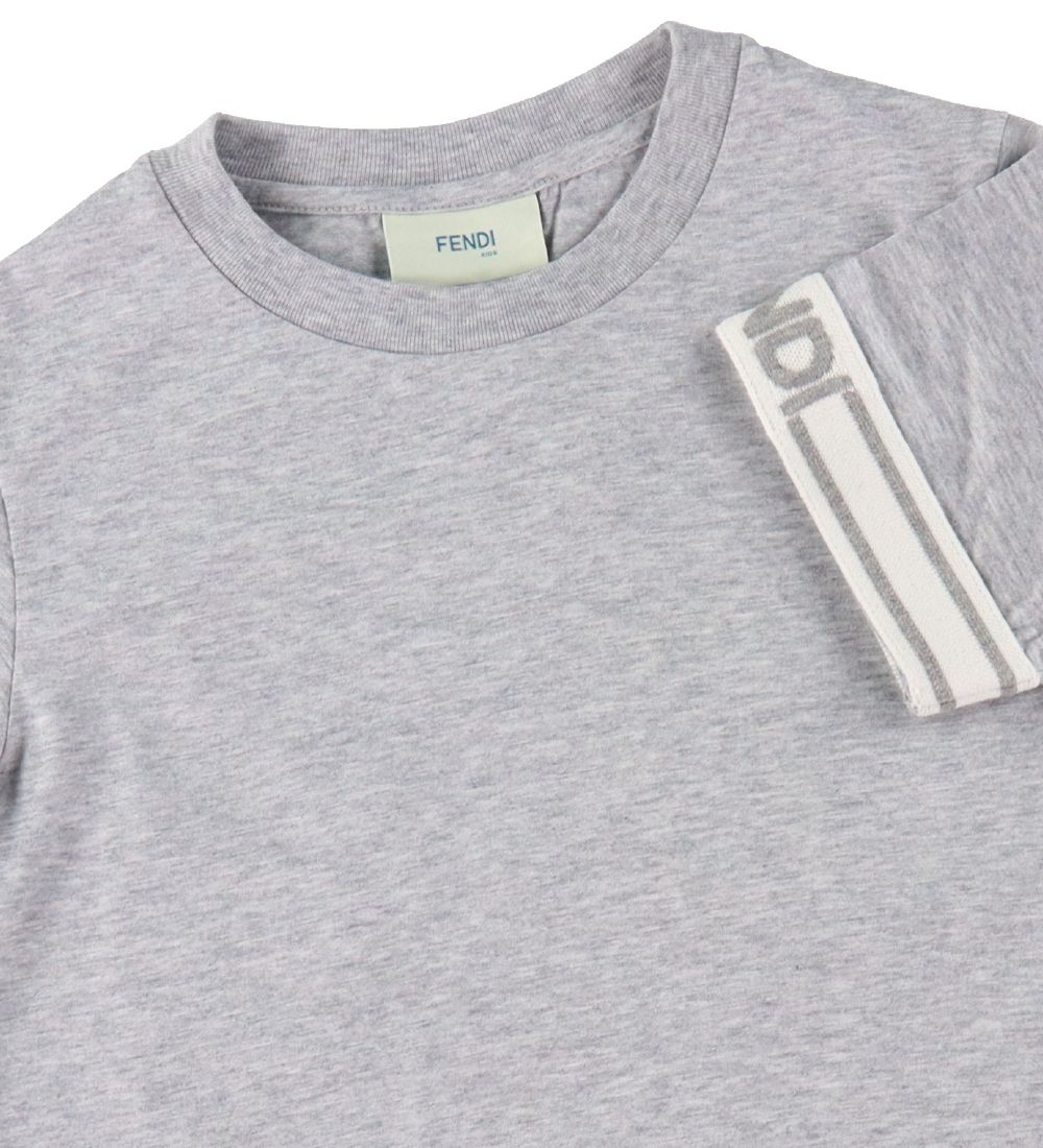 Fendi T-shirt - Gråmeleret m. Hvid
