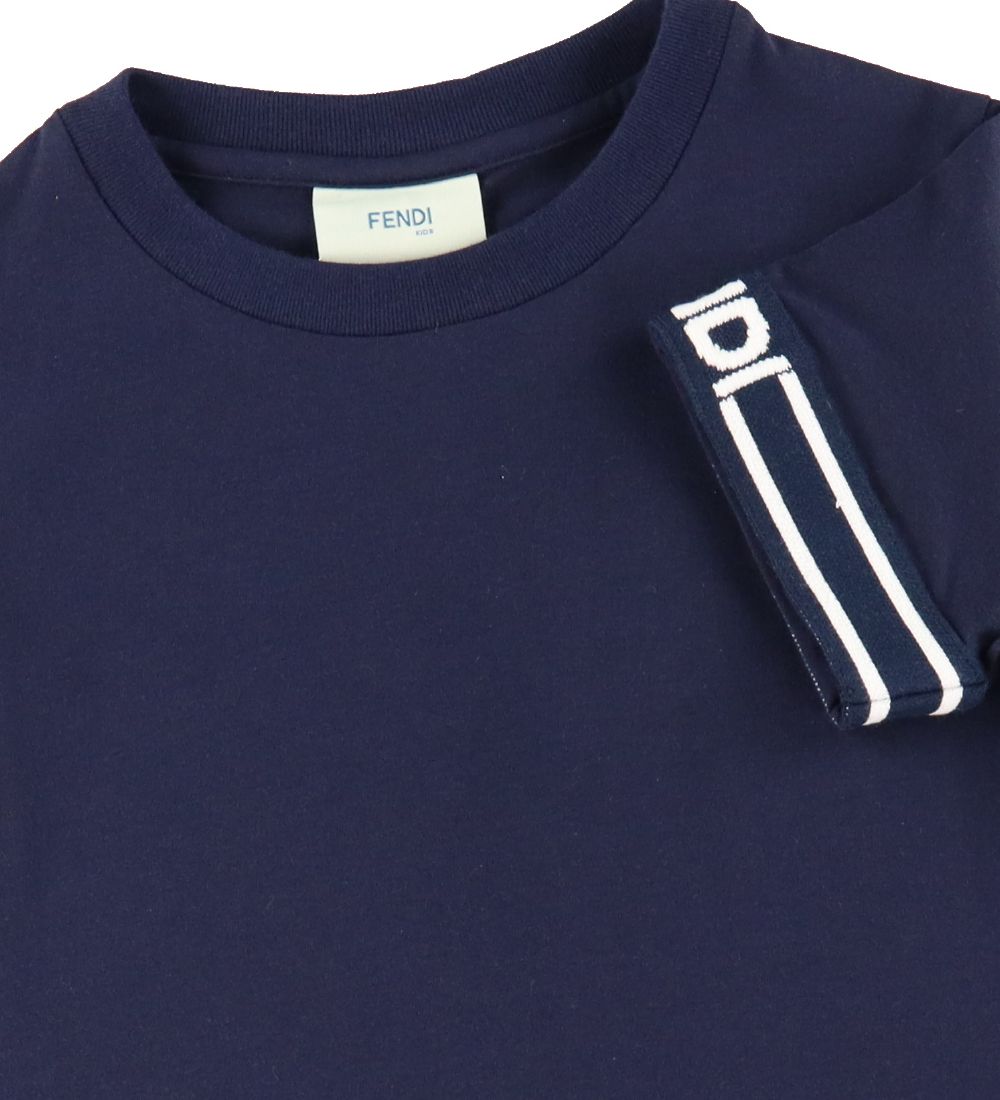 Fendi T-shirt - Navy m. Hvid